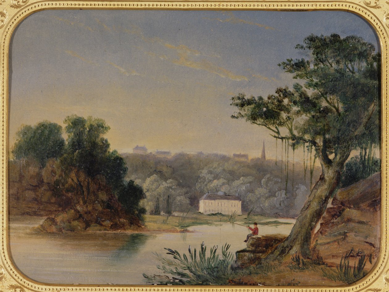 Dan Coopers House, Sydney Harbour, 1800-tallet af George Edward Peacock