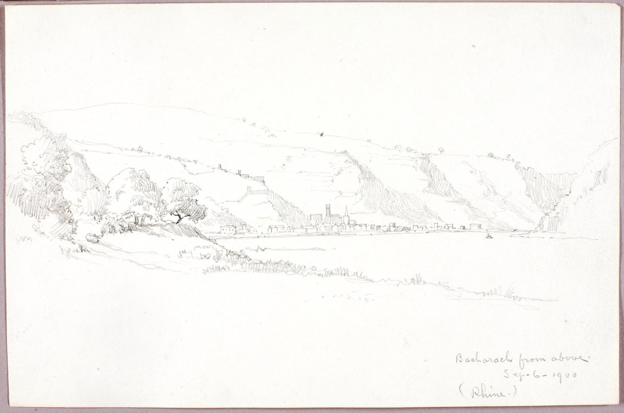 Bacharach fra oven (Rhinen) af George Elbert Burr