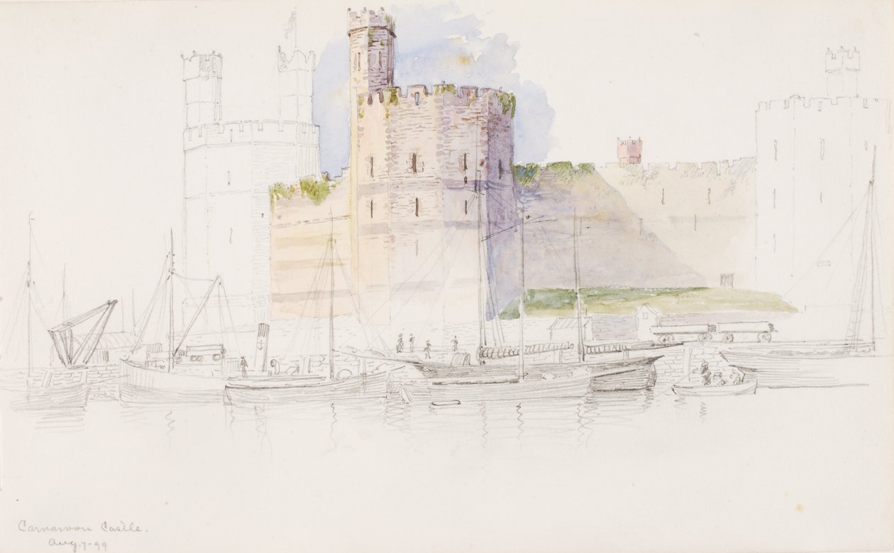 Caernarvon Slot, 1899. af George Elbert Burr