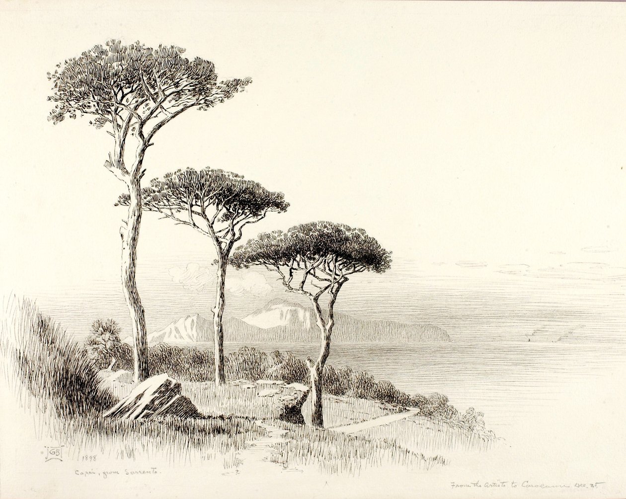 Capri fra Sorrento af George Elbert Burr