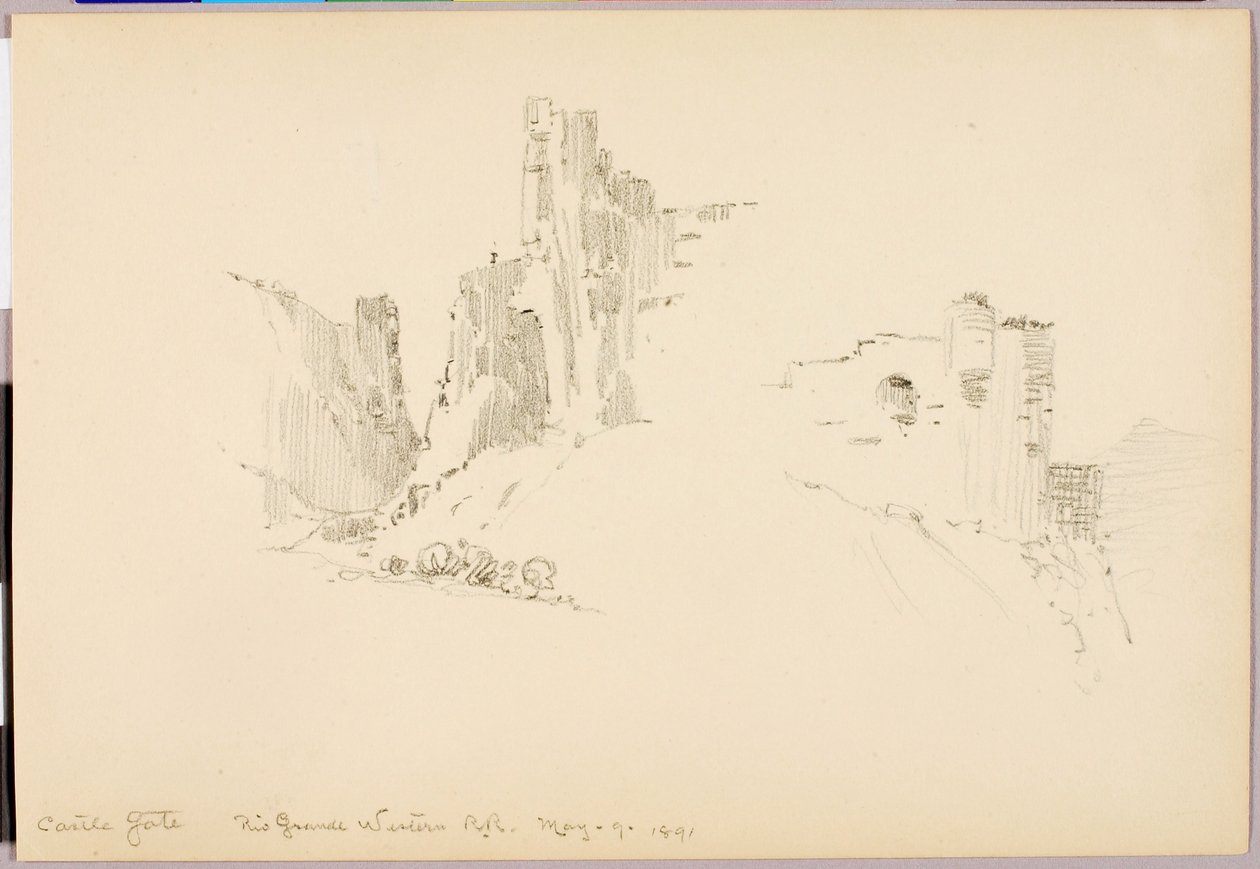 Castle Gate, Rio Grande Western Railroad af George Elbert Burr