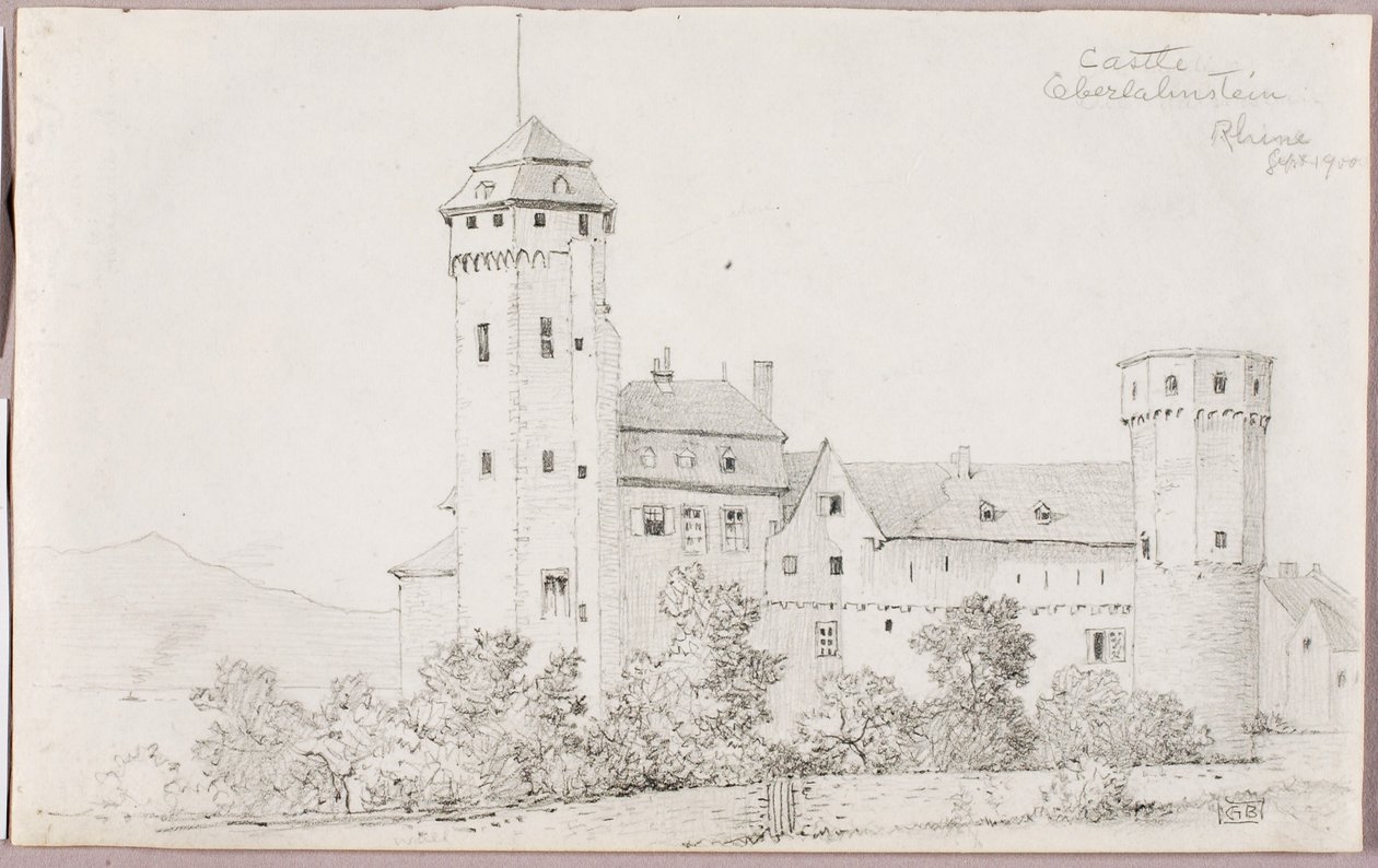 Slot Oberlahnstein, Rhinen af George Elbert Burr
