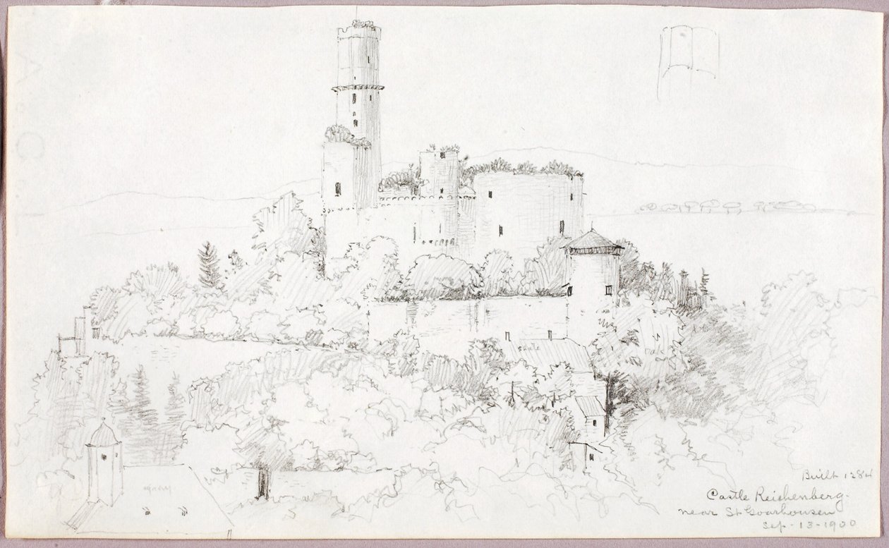 Slot Reichenberg, nær St. Goarshausen af George Elbert Burr