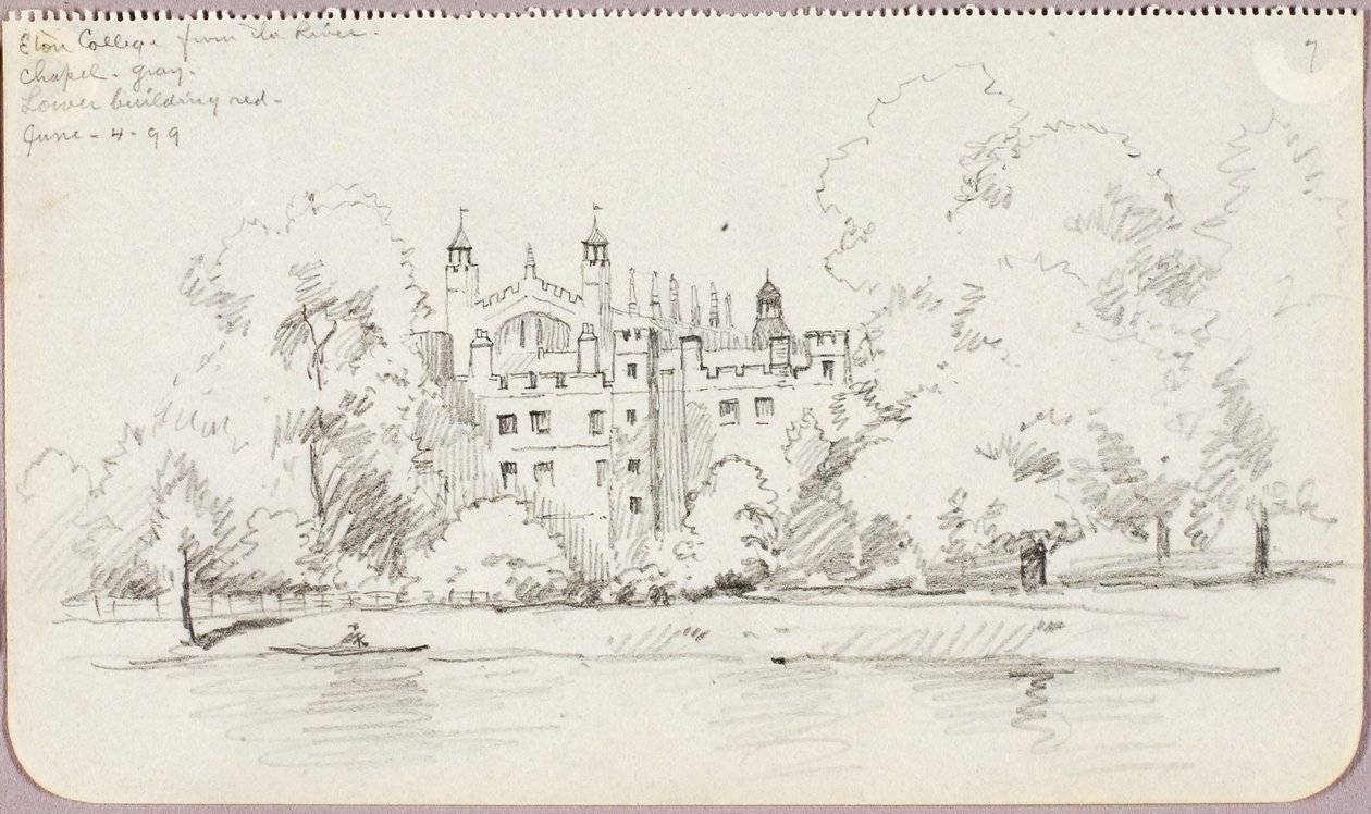 Eton College fra floden af George Elbert Burr