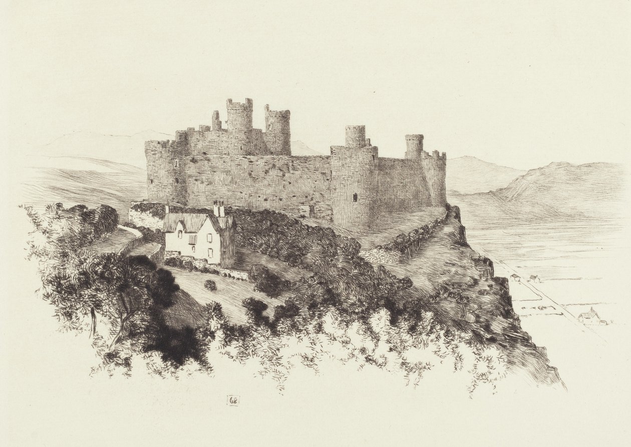 Harlech Castle, Wales af George Elbert Burr