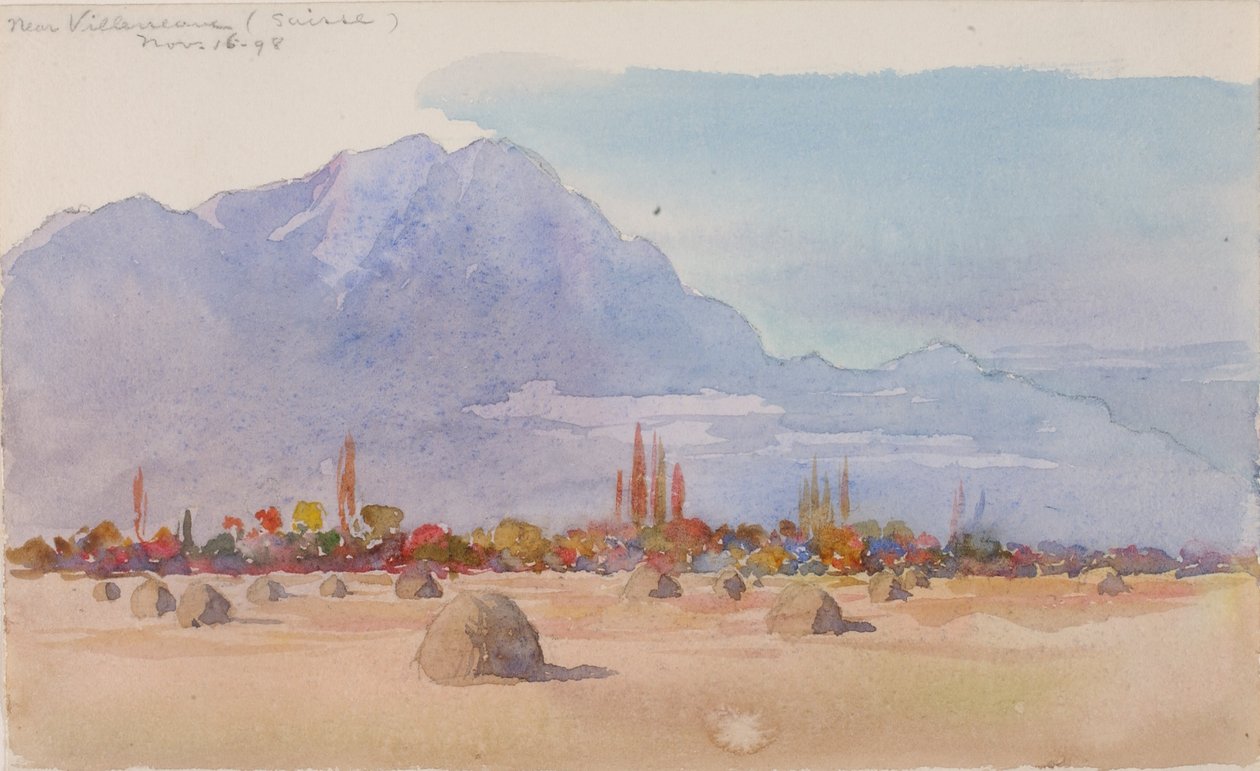I nærheden af Villeneuve, Schweiz af George Elbert Burr