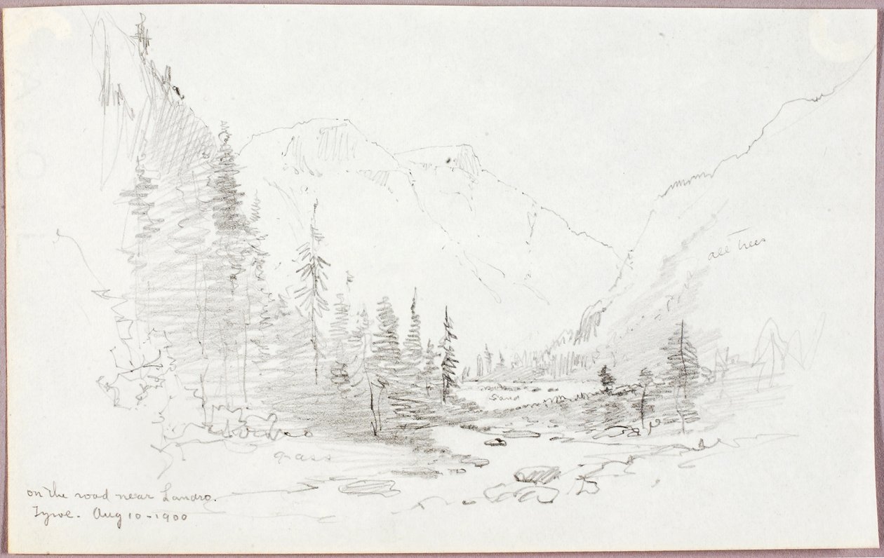 På vejen nær Landro, Tyrol af George Elbert Burr