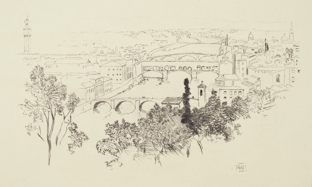 Skitse af Firenze af George Elbert Burr