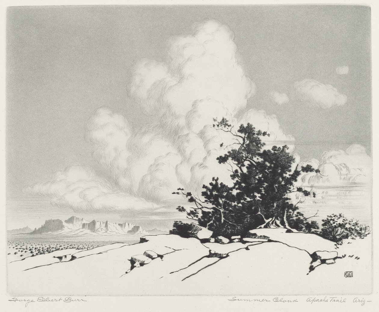 Summer Cloud, Apache Trail, Arizona af George Elbert Burr