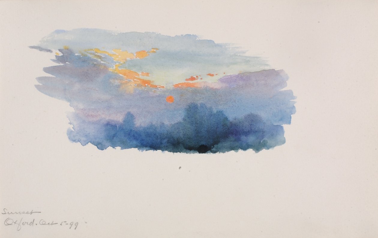 Solnedgang, Oxford af George Elbert Burr