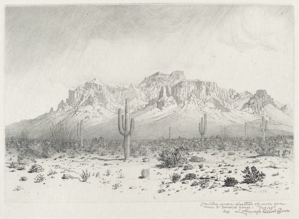 Superstition Mountain, Apache Trail, Arizona (nr. 1) af George Elbert Burr