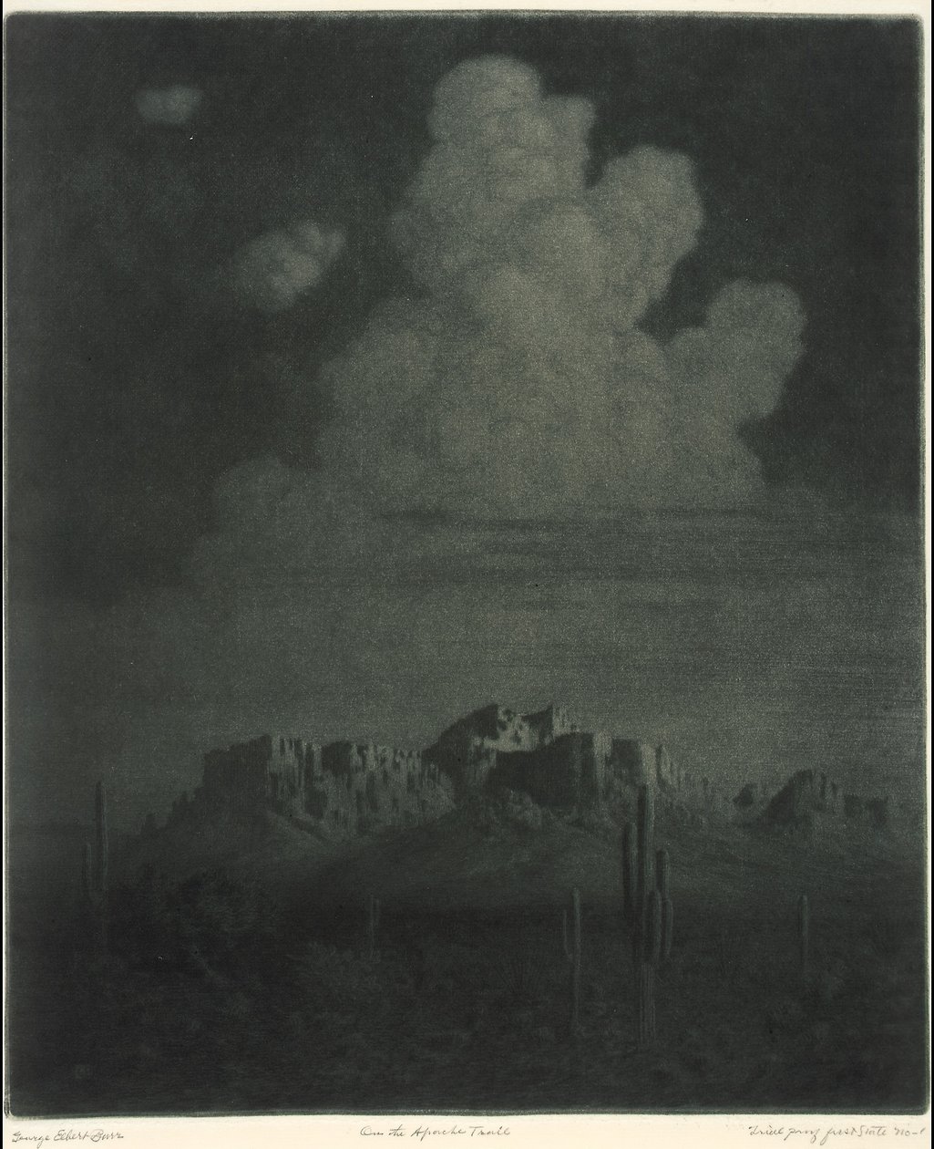 Superstition Mountain, Apache Trail, Arizona, til højre [nr. 2] af George Elbert Burr