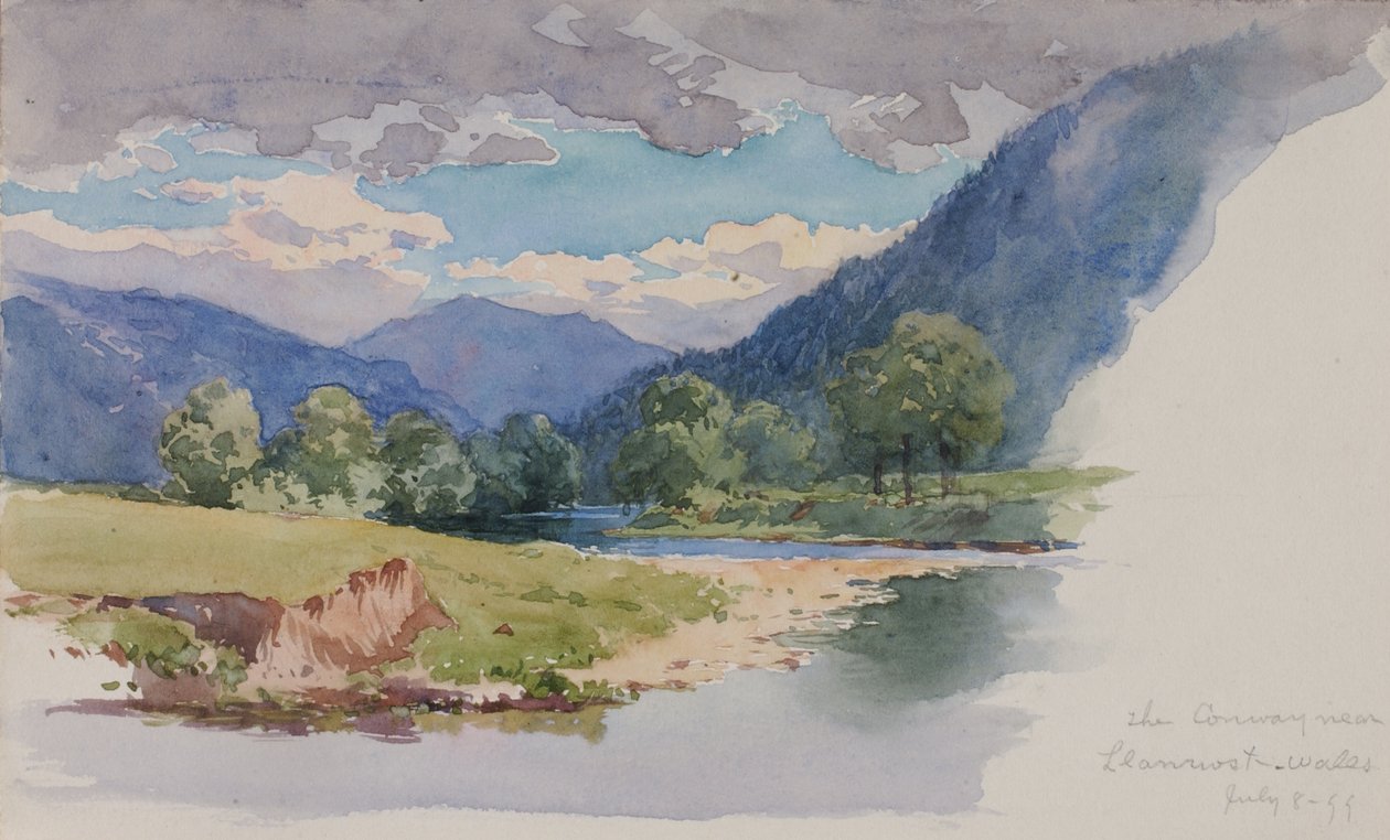 The Conway, nær Llanrwst, Wales, 1899. af George Elbert Burr