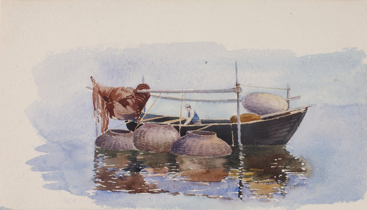 Uden titel - Fiskebåd af George Elbert Burr