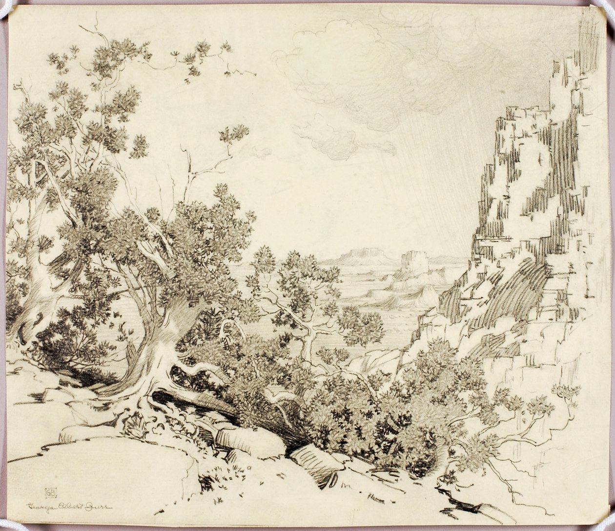 Uden titel (overførselstegning til »The Edge of the Desert, Arizona«) af George Elbert Burr
