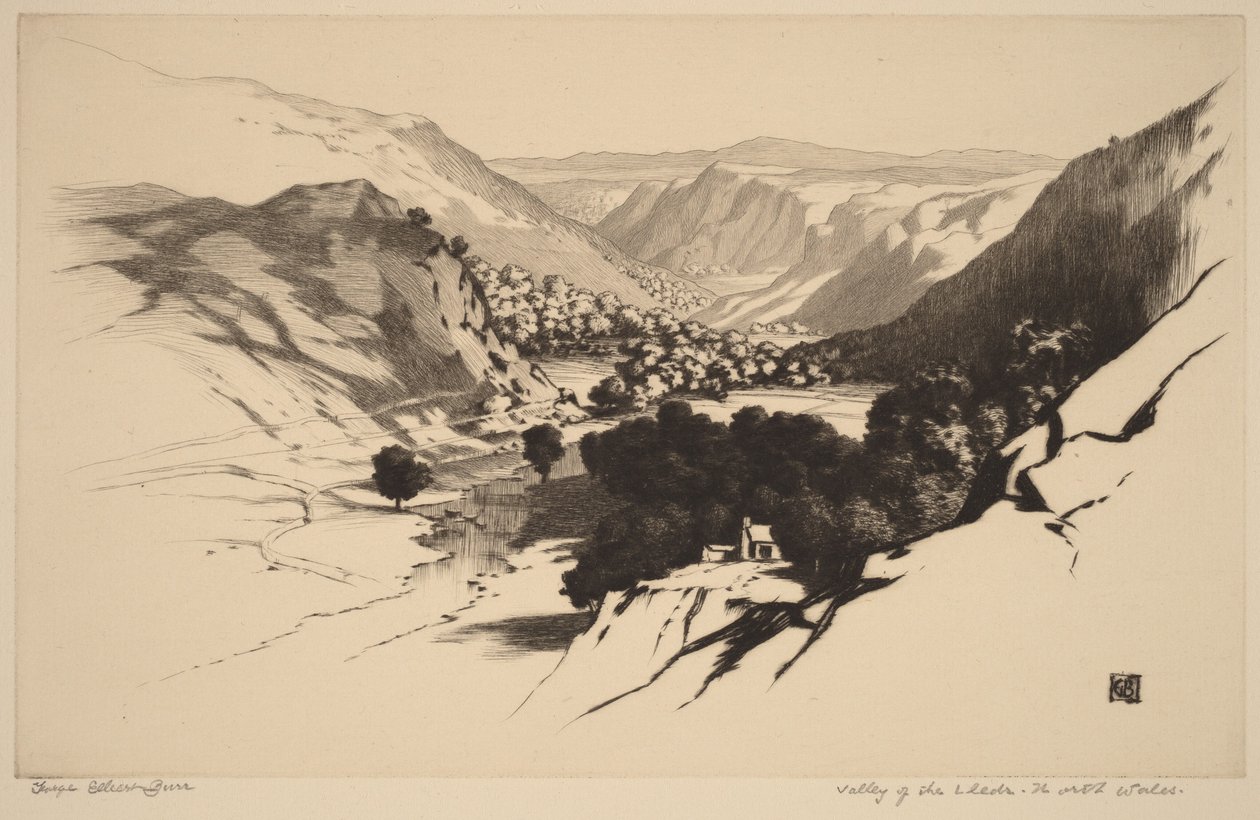 Lledr-dalen, Nordwales (nr. 1) af George Elbert Burr
