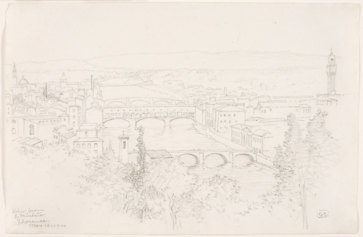 Udsigt fra S. Miniato, Firenze af George Elbert Burr