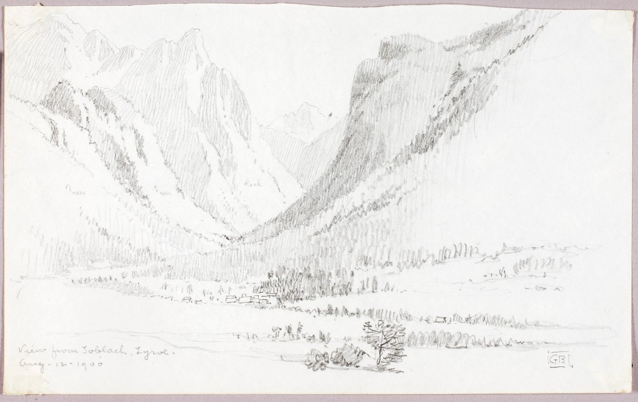 Udsigt fra Toblach, Tyrol af George Elbert Burr