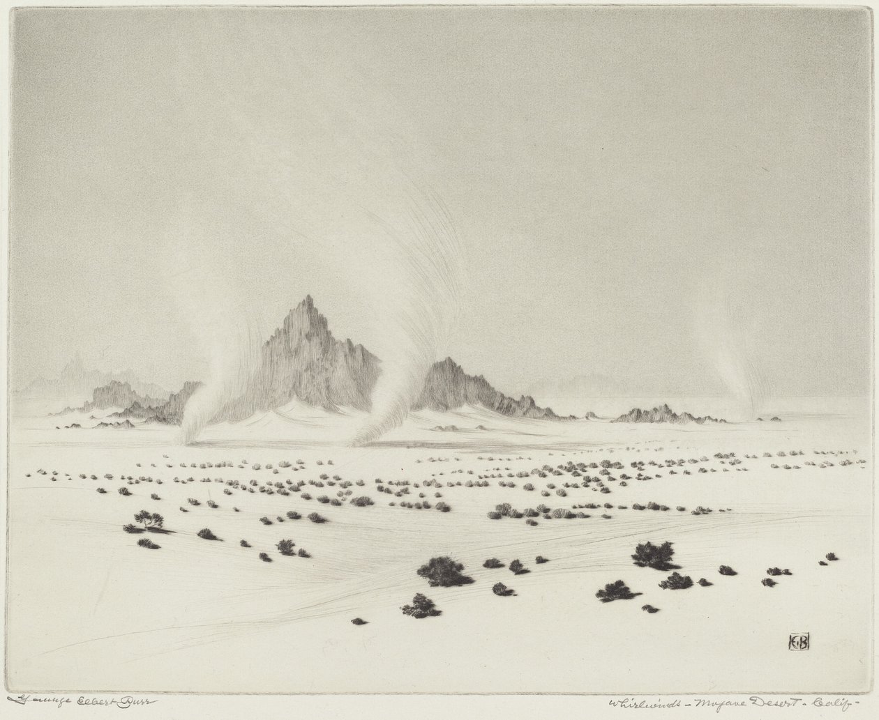 Whirlwinds, Mojave Desert, Californien (nr. 3) af George Elbert Burr