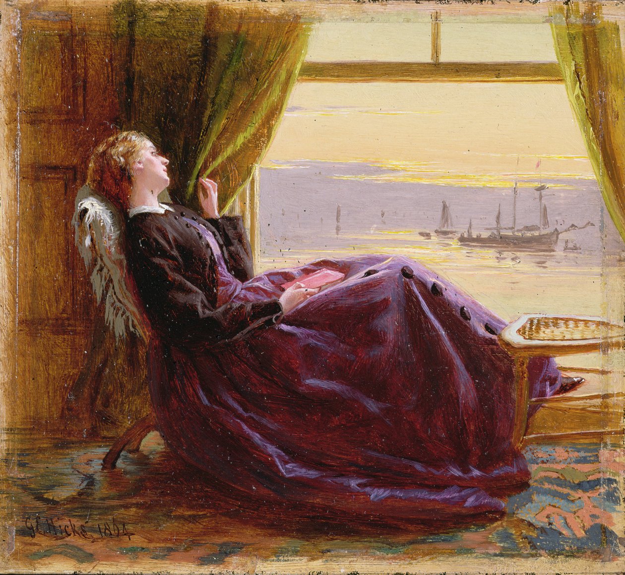 Ved aftentid-studie, 1864 af George Elgar Hicks