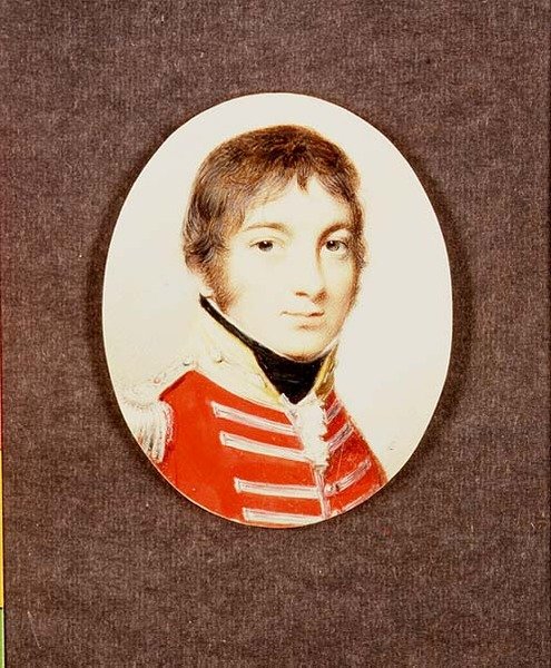 Miniature af oberst J. Houlton fra Wiltshire Militsen, ca. 1801 af George Engleheart