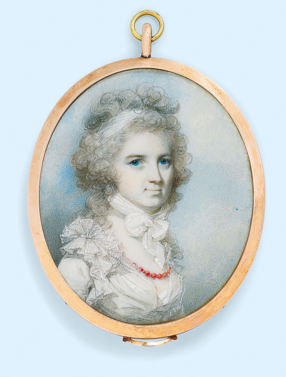 Mrs. Thomas Graham (nee Ann Paul) (akvarel på elfenben) af George Engleheart