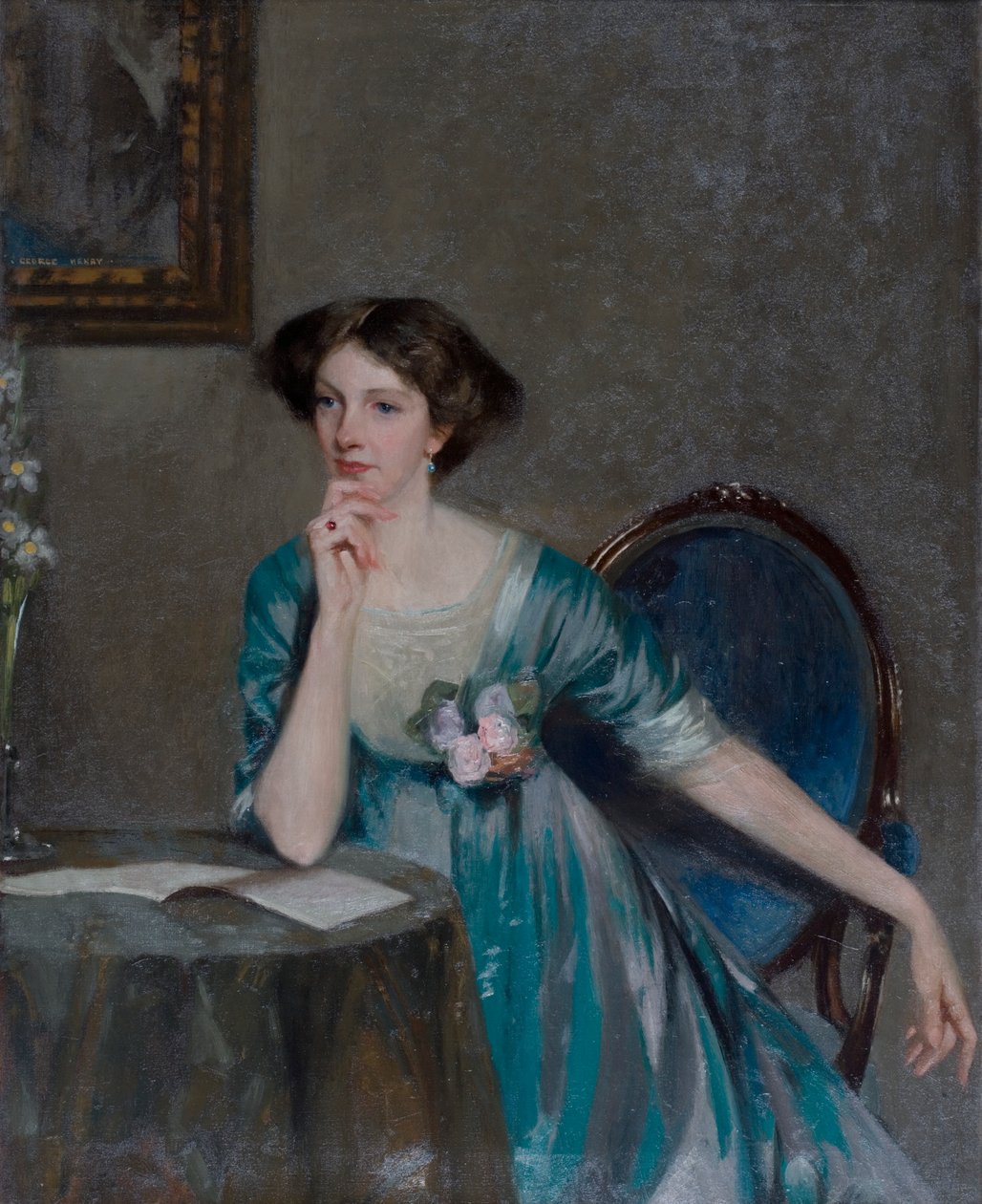 Portræt af Lady Margaret Sackville, ca. 1910 af George F. Henry