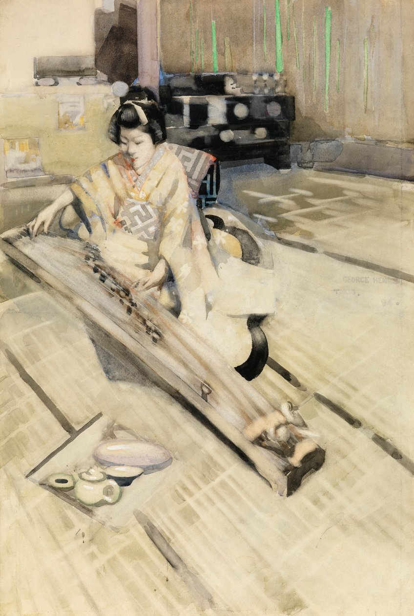 Koto-spilleren, Tokio af George F. Henry