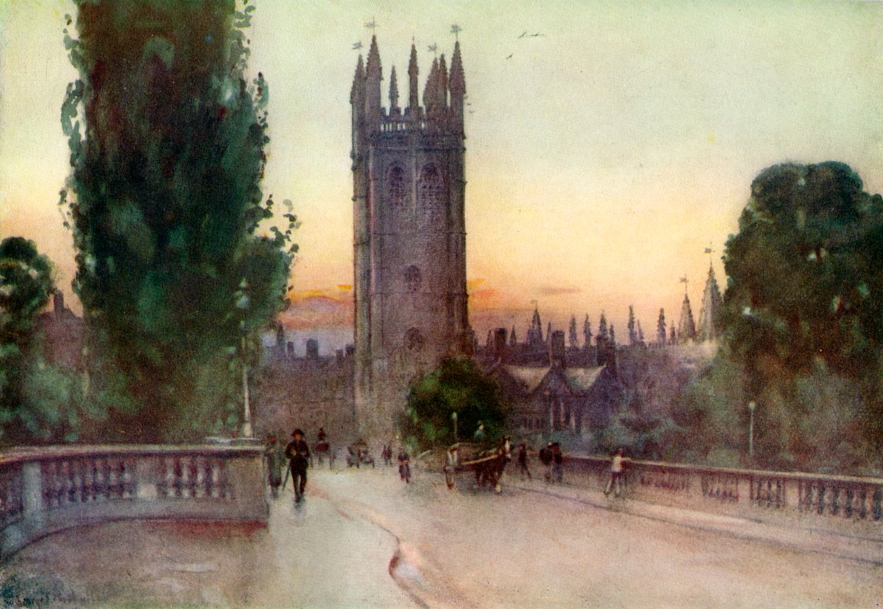 Magdalen klokketårn, Oxford, Oxfordshire, 1924-1926 af George F Nicholls