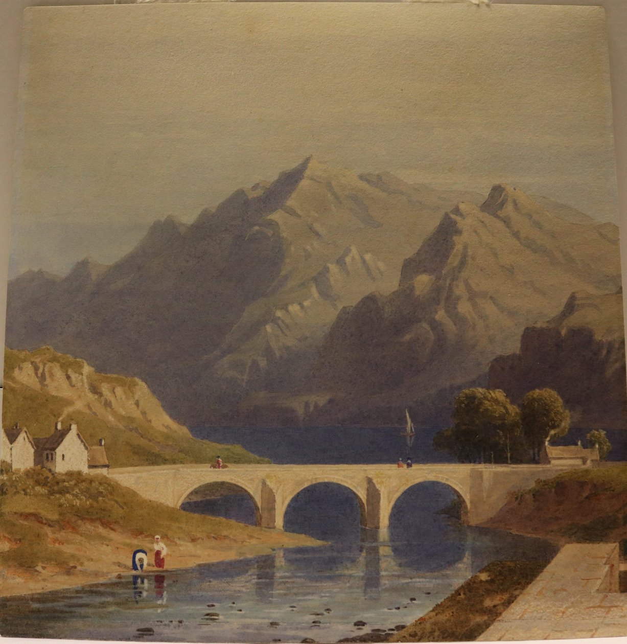 Udsigt fra Fort Augustus, Caledonian Canal, ca. 1830 (akvarel på papir) af George Fennel Robson