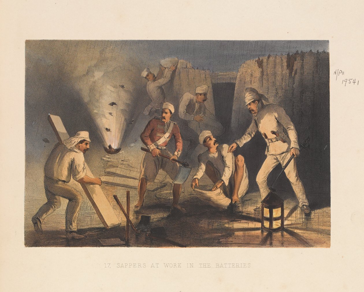 ?Sappere på arbejde i batterierne?, 1857 af George Francklin Atkinson