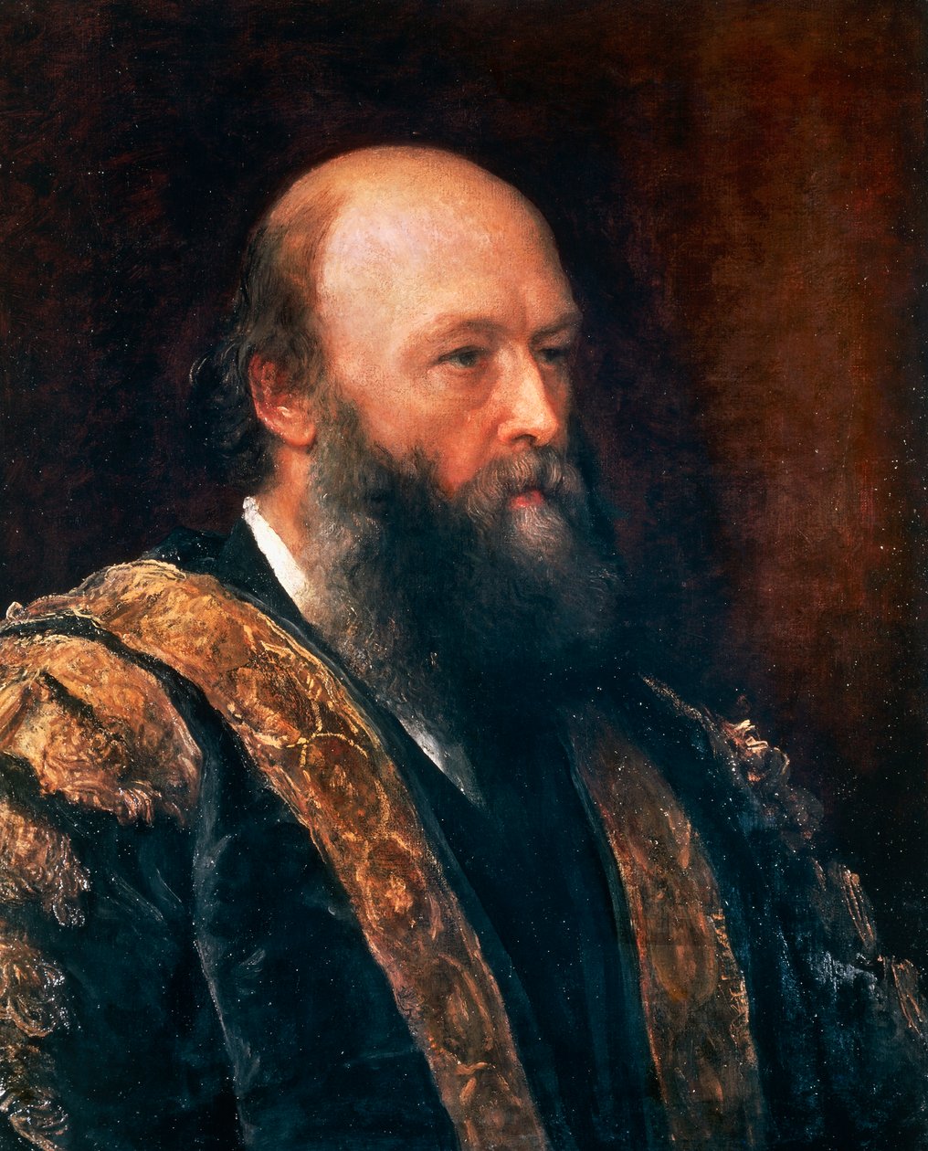 Portræt af Robert Arthur Talbot Gascoyne-Cecil, tredje markis af Salisbury (Hatfield af George Frederic Watts
