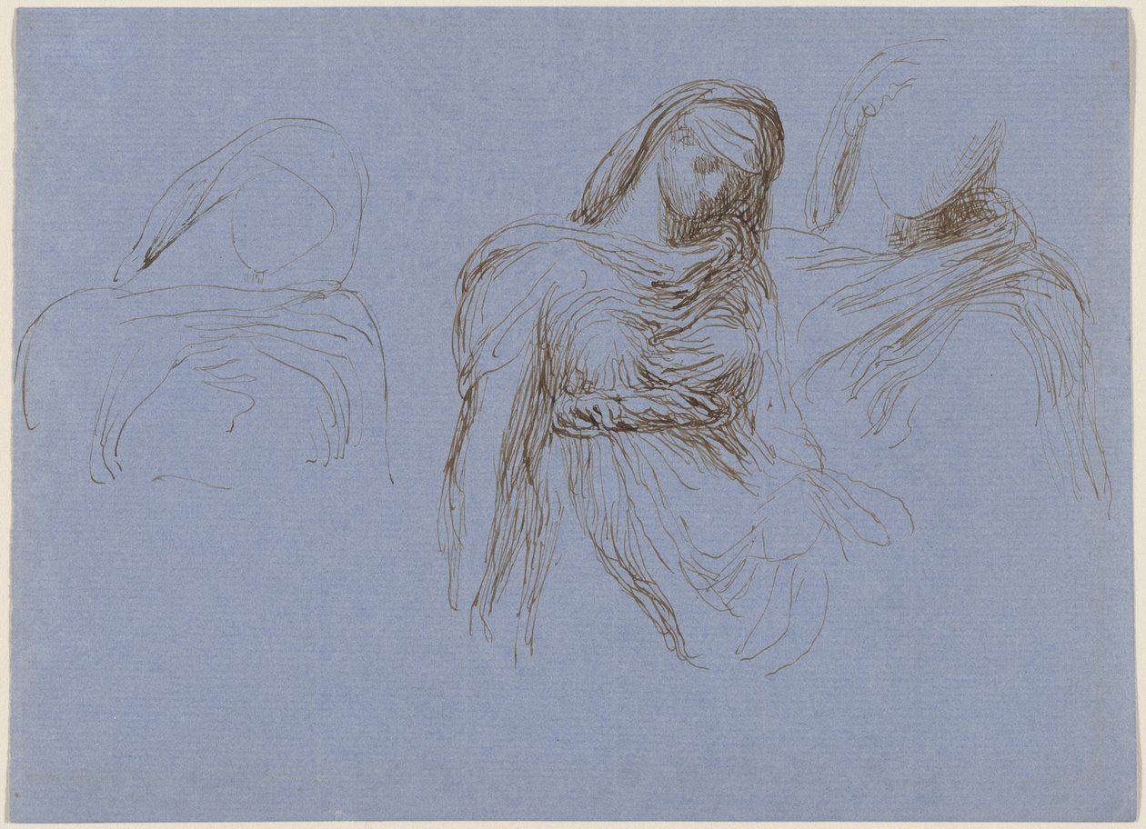 Studie af døden for "Tid og død" af George Frederic Watts