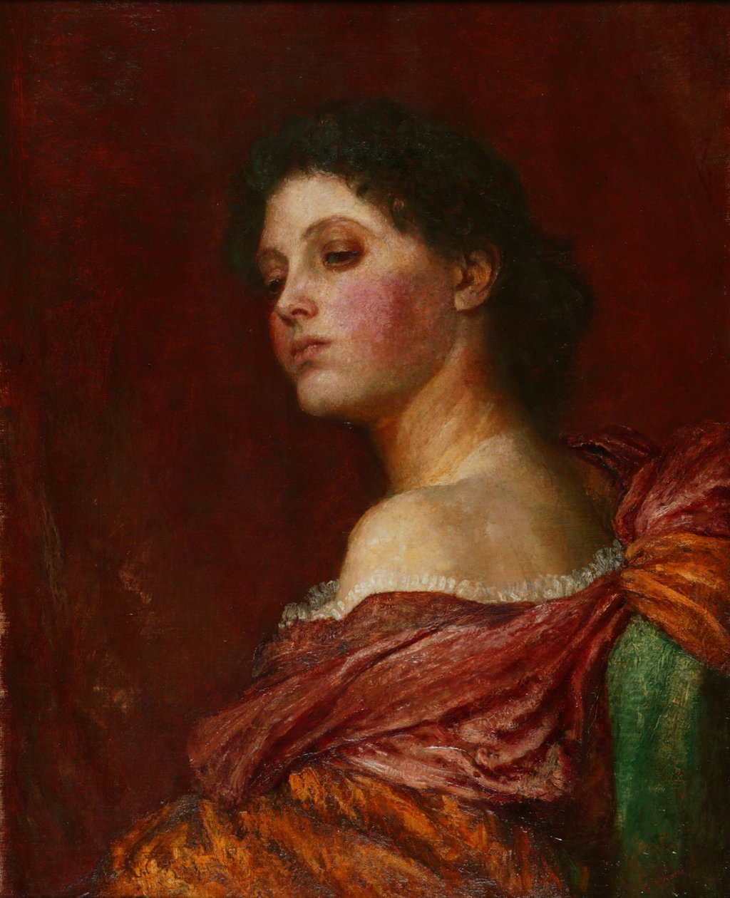 The Coquette, ca. 1880 (olie på lærred) af George Frederic Watts