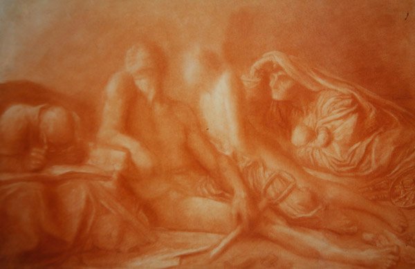 Folket, der sad i mørket af George Frederic Watts