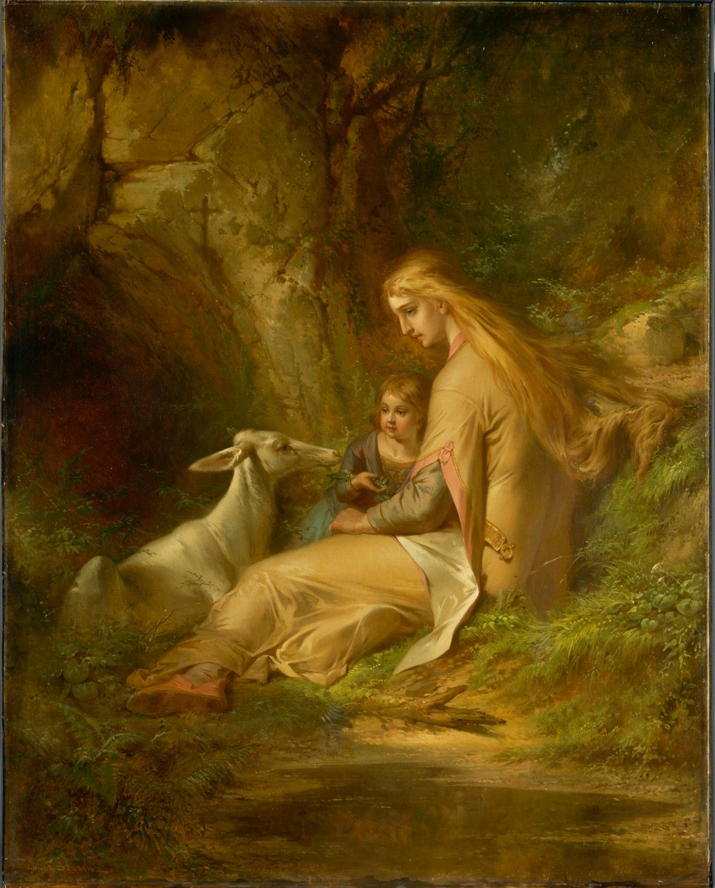 St. Genevieve af Brabant i skoven, 1860