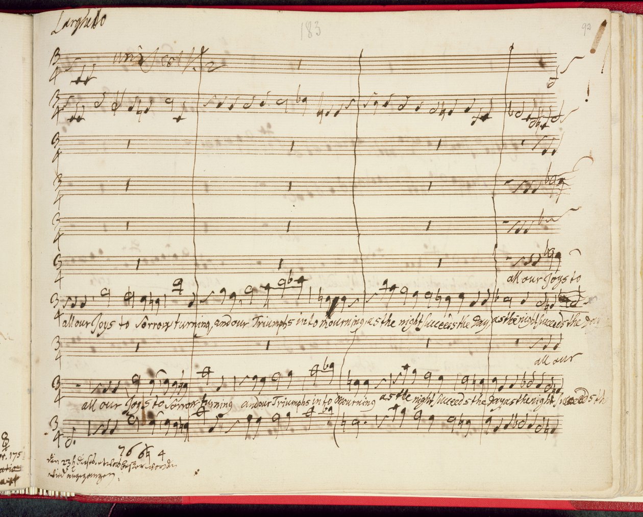 Originalt partitur til Händels sidste oratorium, Jephtha af George Frederick Handel
