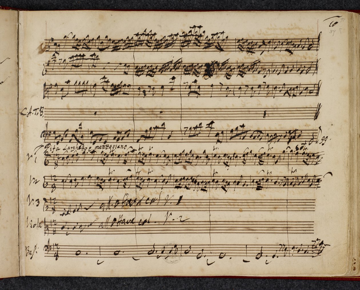 R.M.20.f.2 f.37r, Messias autografpartitur, der viser 
