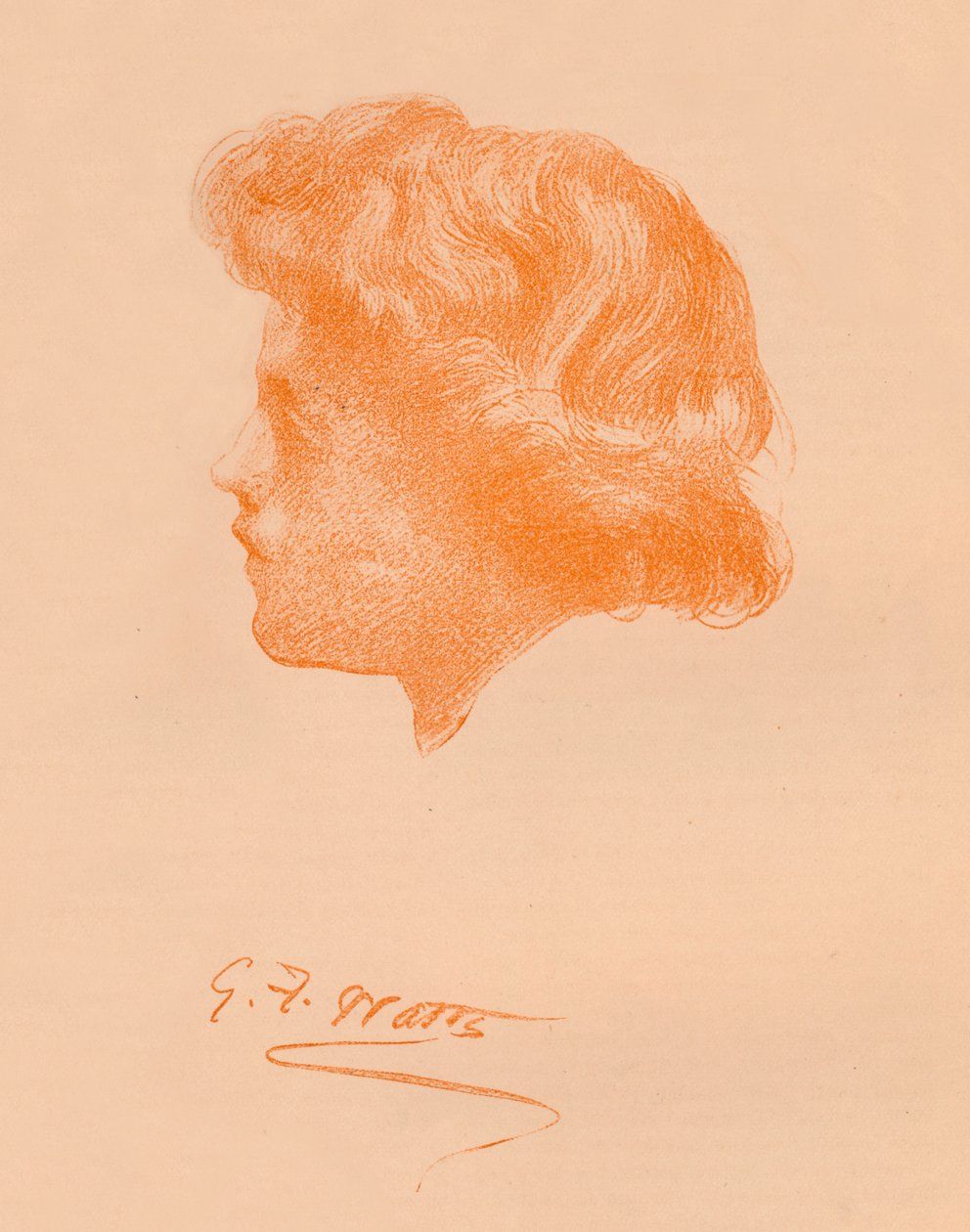 Hovedskitse, c1895, 1896 af George Frederick Watts