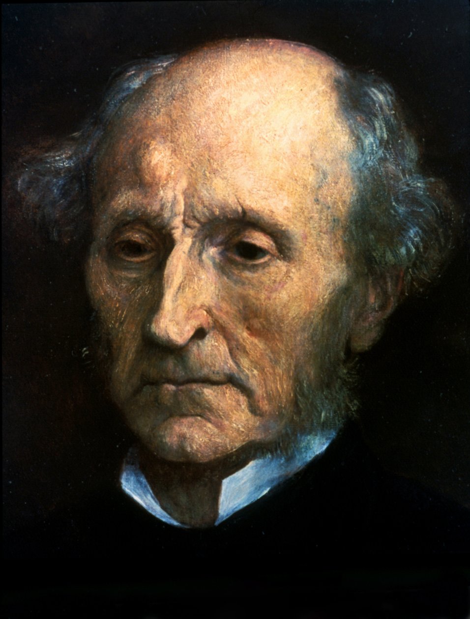 Portræt af John Stuart Mill. Britisk filosof og økonom 1806 til 1873. Maleri af G.F.Watts. London National Portrait Gallery af George Frederick Watts