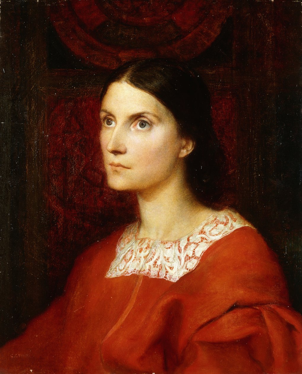 Portræt af Lady Wolverton, født Georgina Tufnell, af George Frederick Watts