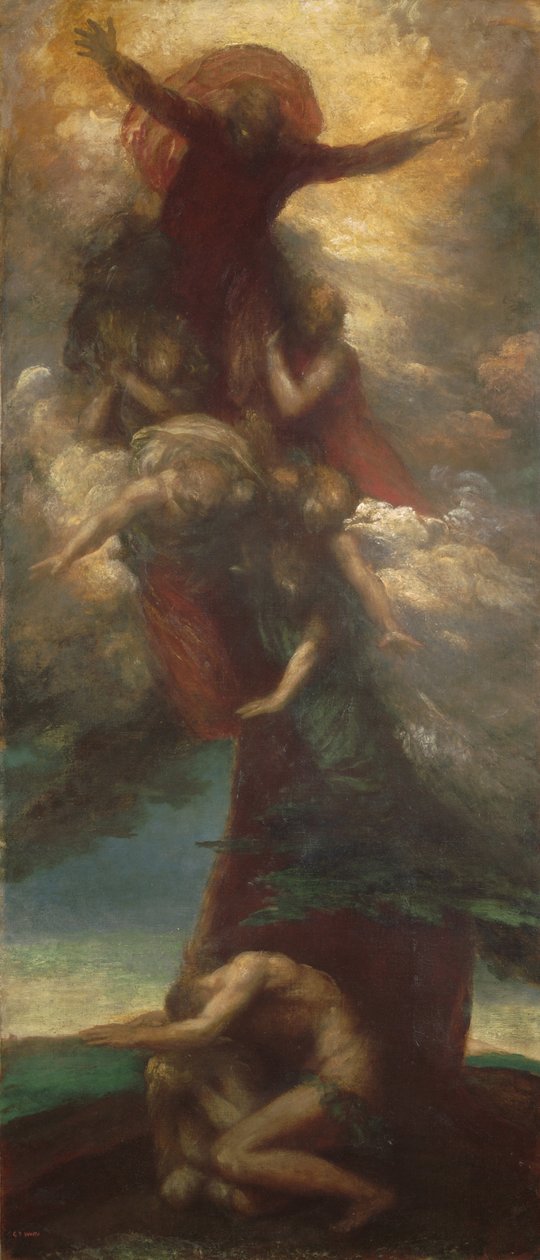 Fordømmelsen af Adam og Eva, ca. 1873-98 af George Frederick Watts