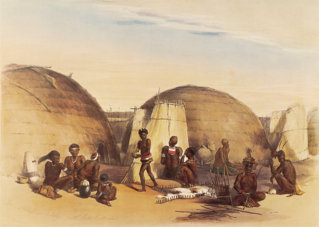 Livet i en zulu-perle af George French Angas