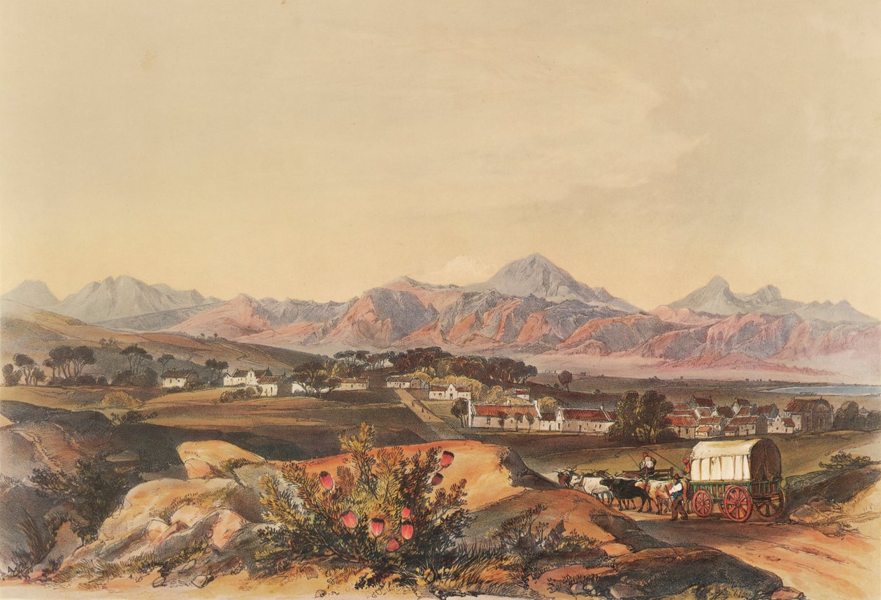Somerset, der omfatter Hottentot Holland-gårde og Somerset-West-landsbyen af George French Angas