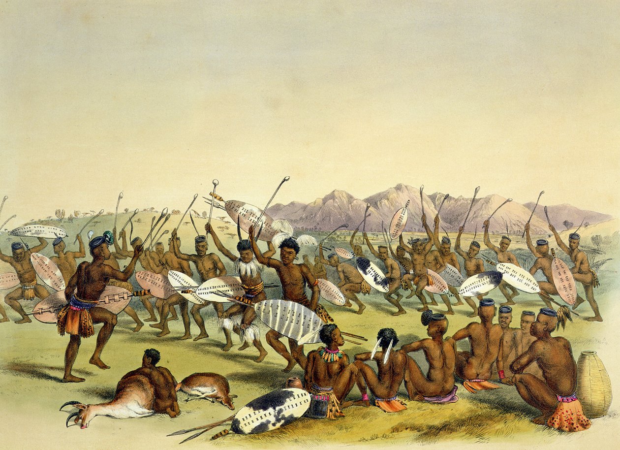 Zulu Jagtdans nær Engooi-bjergene, plade 14 fra 