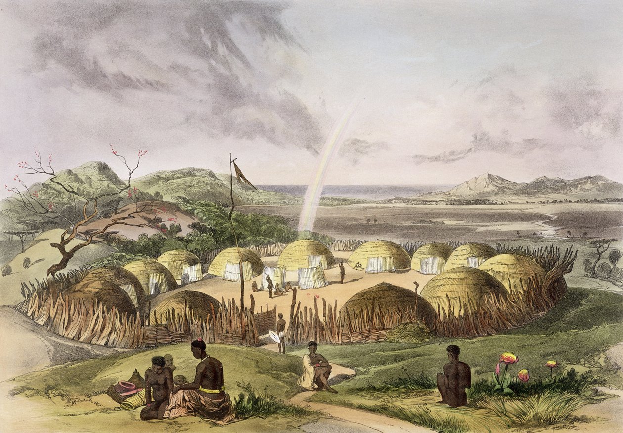 Zulu Kraal nær Umlazi, Natal, plade 27 fra 