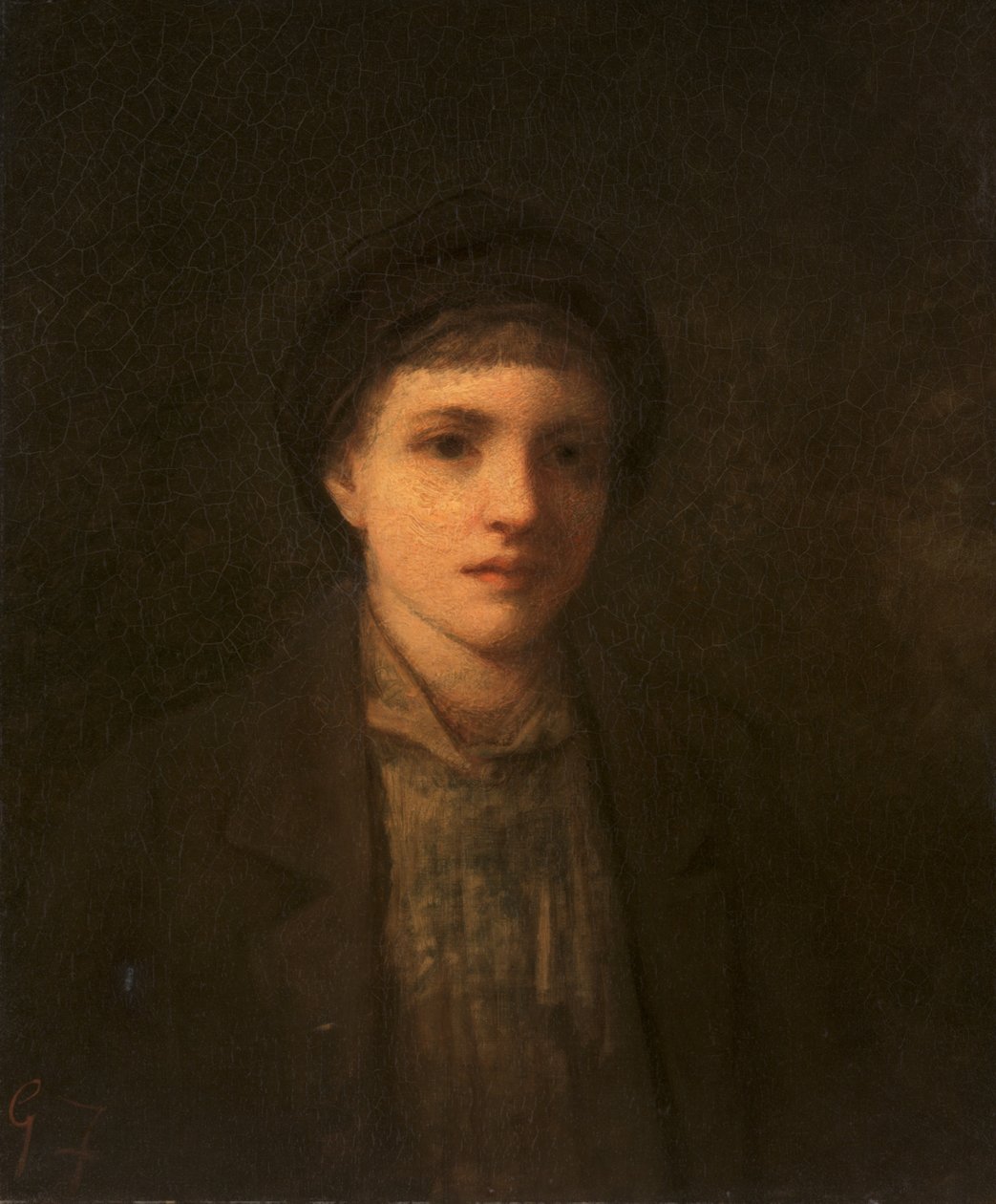 Hoved af en dreng, før 1885. af George Fuller