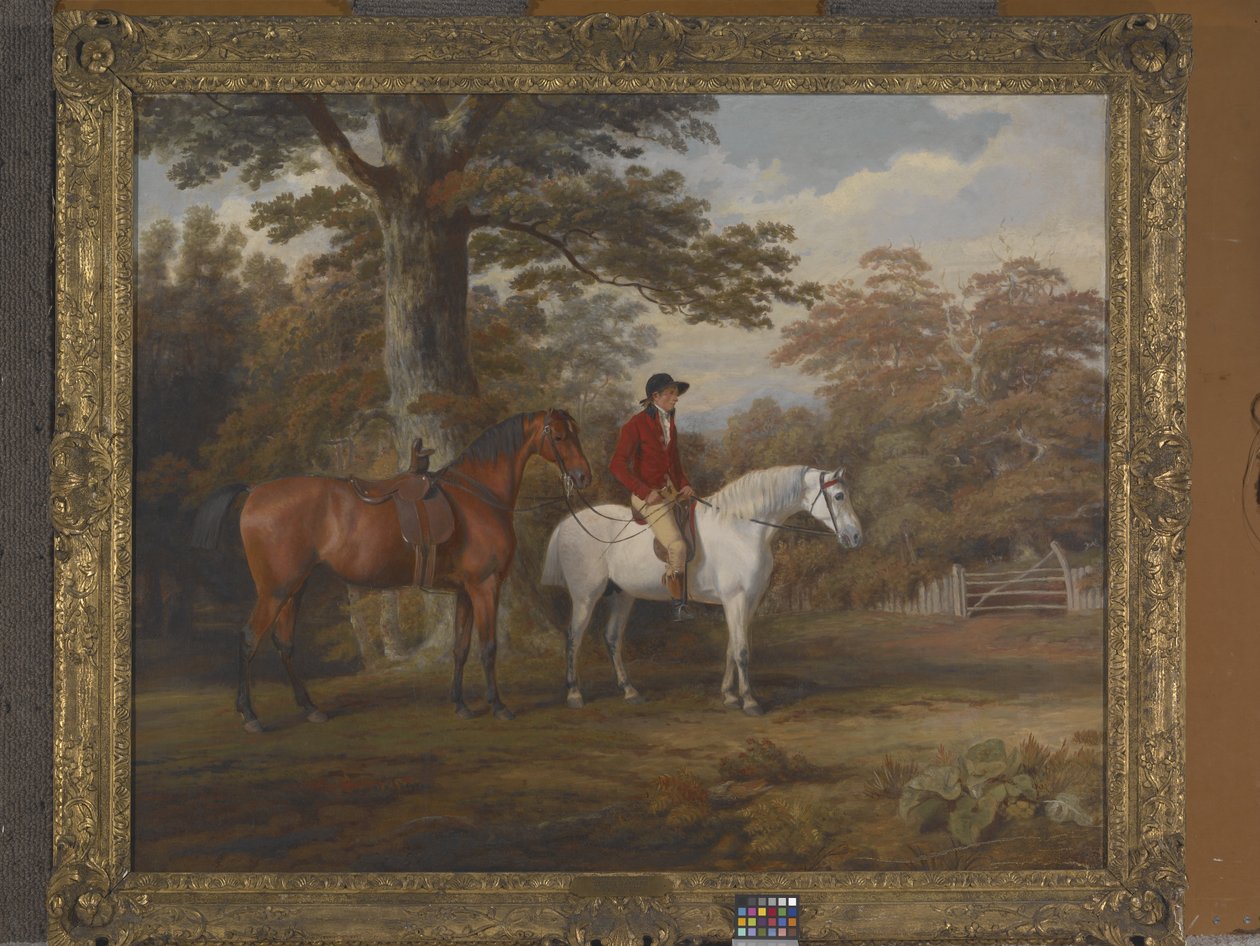 Hunter And Huntsman (olie på lærred) af George Garrard