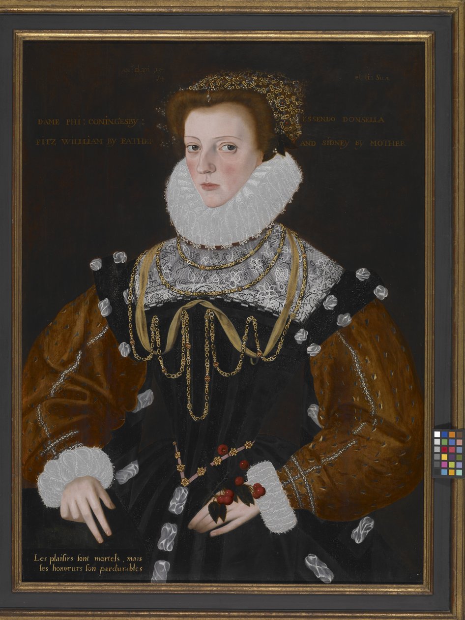 Lady Philippa Coningsby (olie på træ) af George Garrard