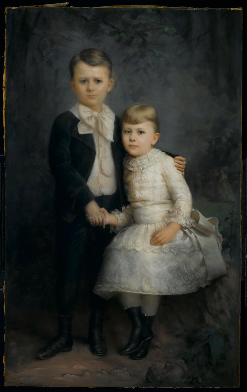 Portræt af to børn, 1891 af George Gerhard